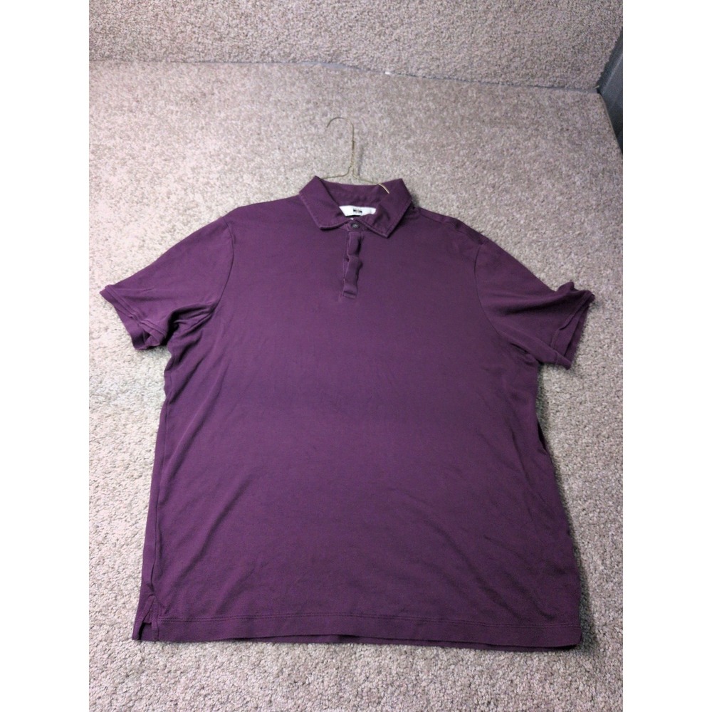 Joseph Abboud Liquid Soft Purple‎ Polo Shirt Mens Large Short Sleeve Plum Cotton